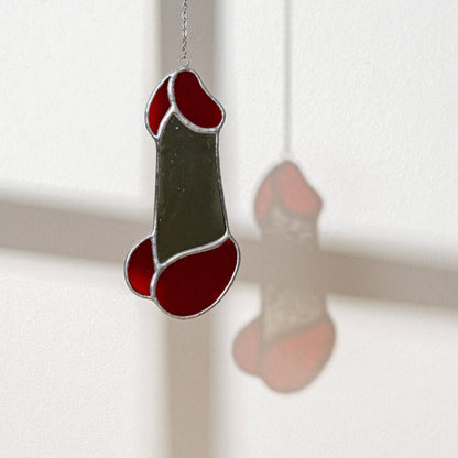 Stained Glass Penis -Red & Black