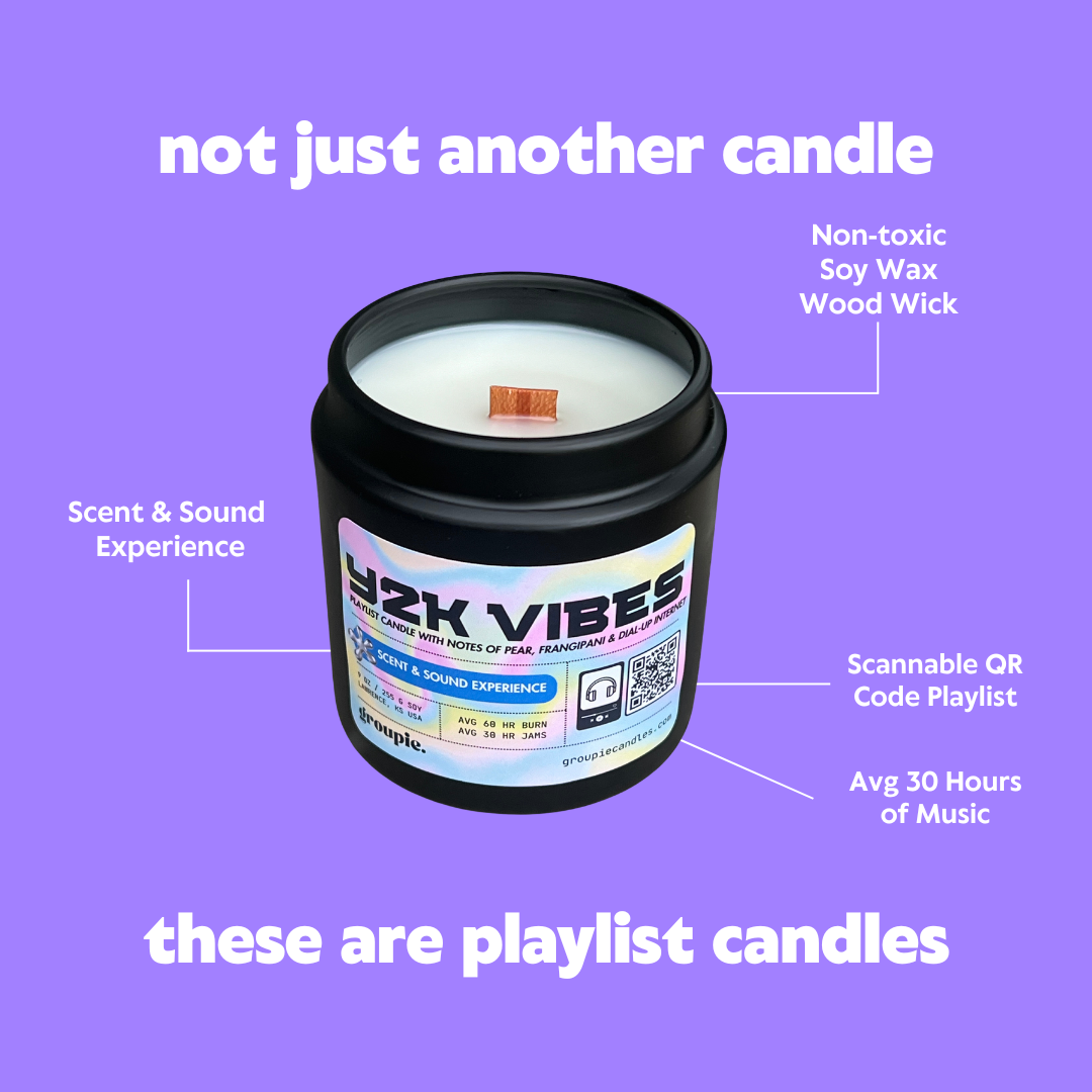 Y2K Vibes Playlist Candle