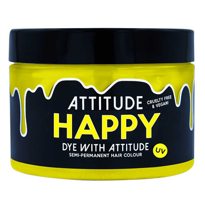 Happy UV Yellow Hair Dye - Vegan, cruelty-free
