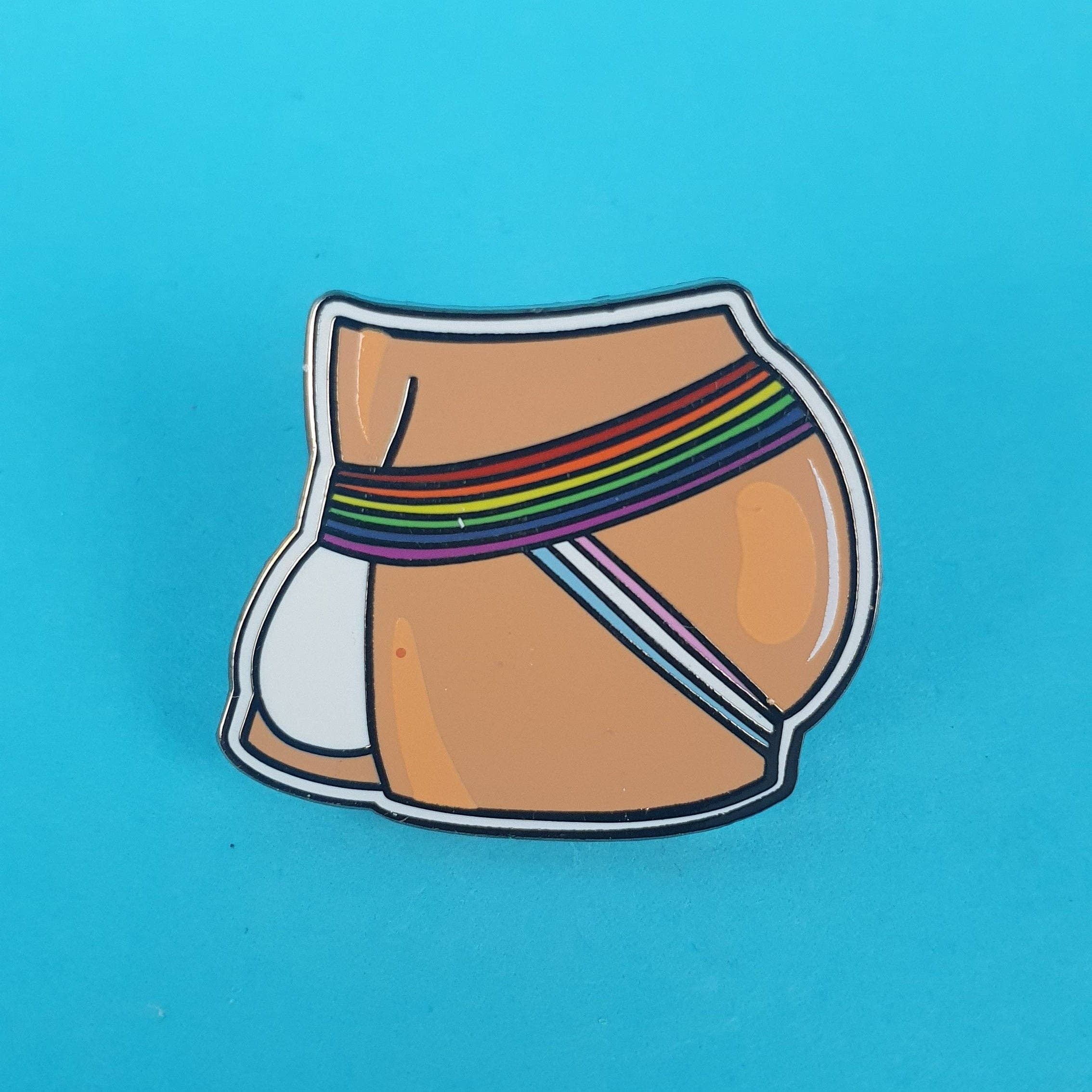 Caramel Pride Jock Strap Pin Badge: Default Title