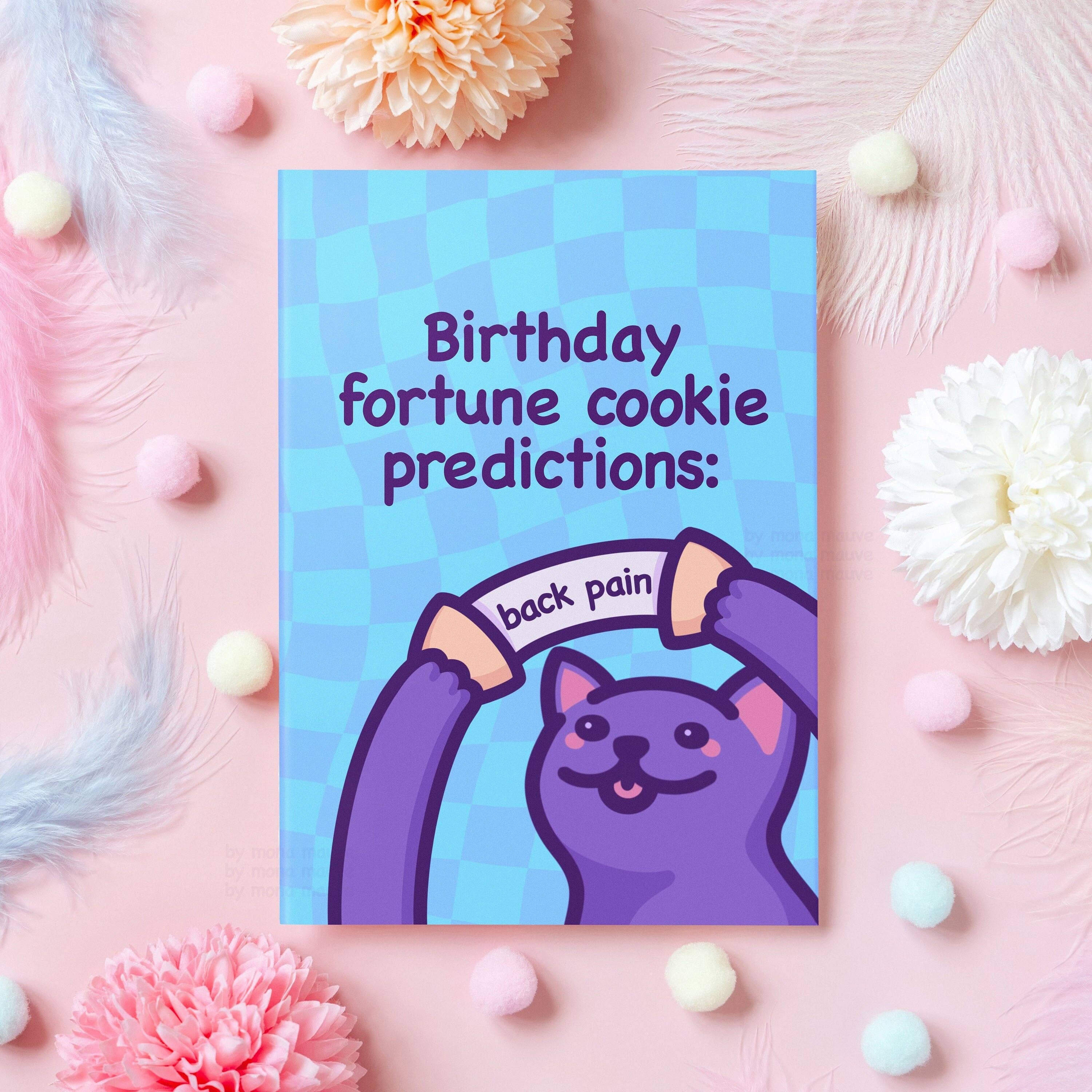 Back Pain | Funny Cat Birthday Card: Small (A6)
