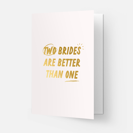 Two Brides greeting card