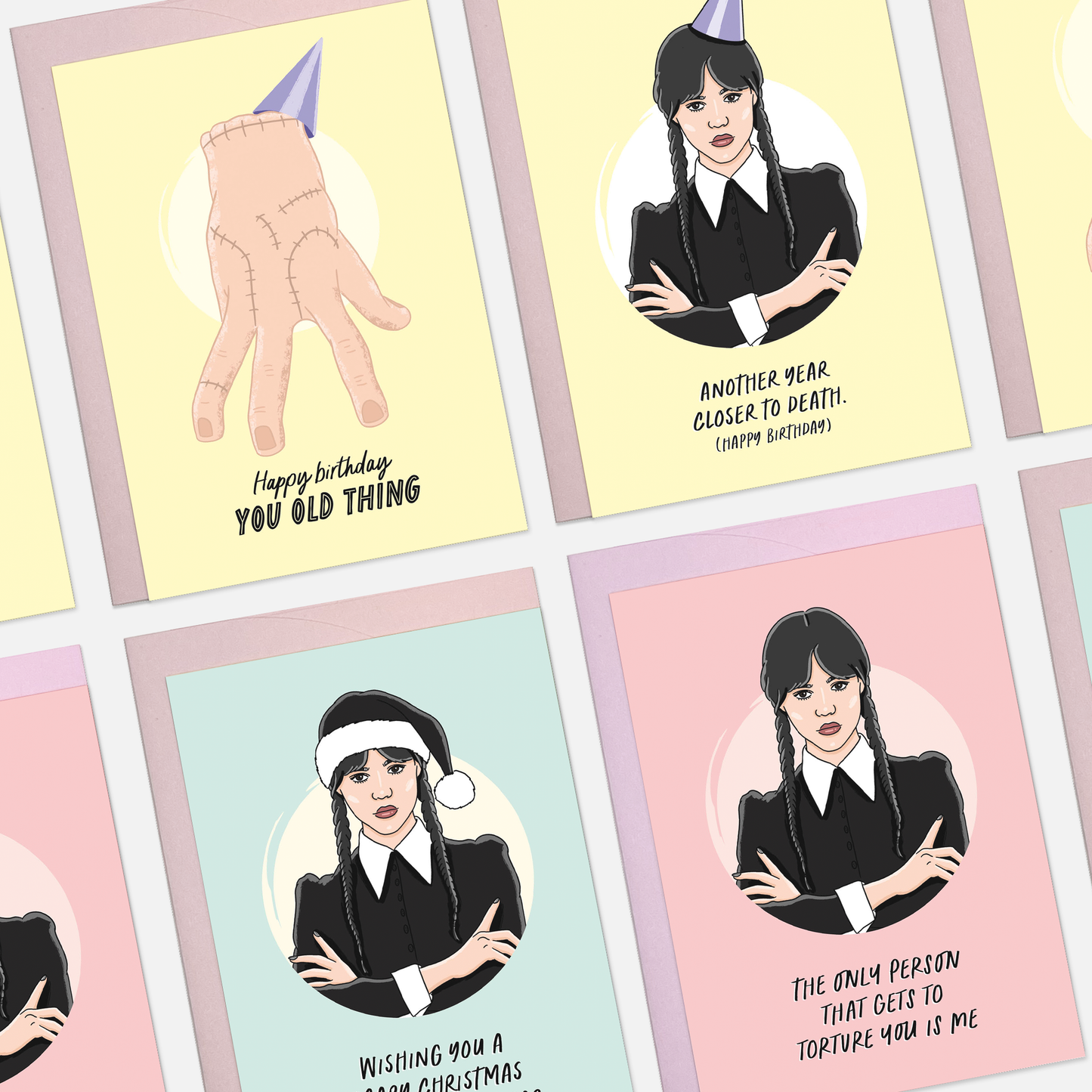 Closer to death - Wednesday greeting card: Double