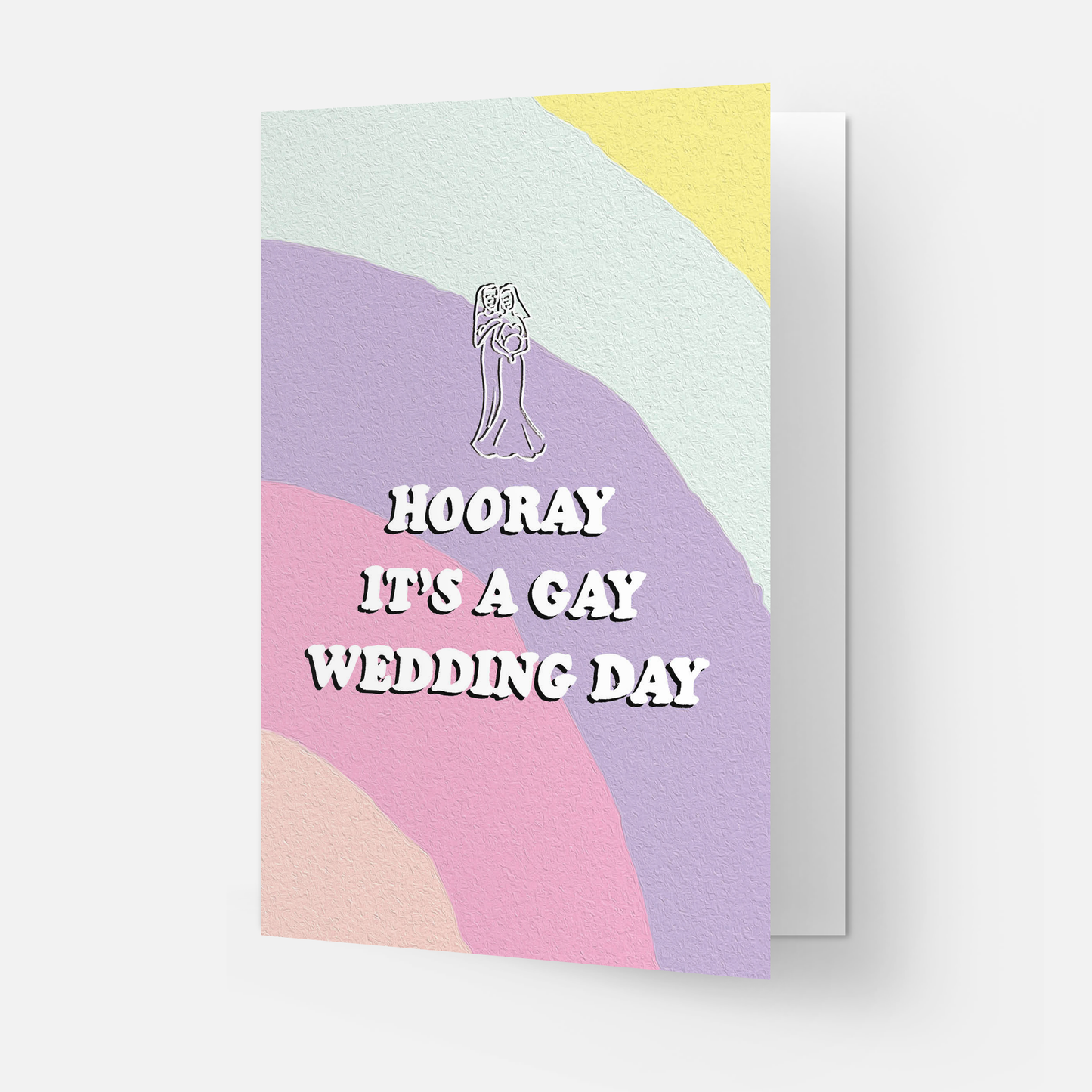 Gay wedding greeting card