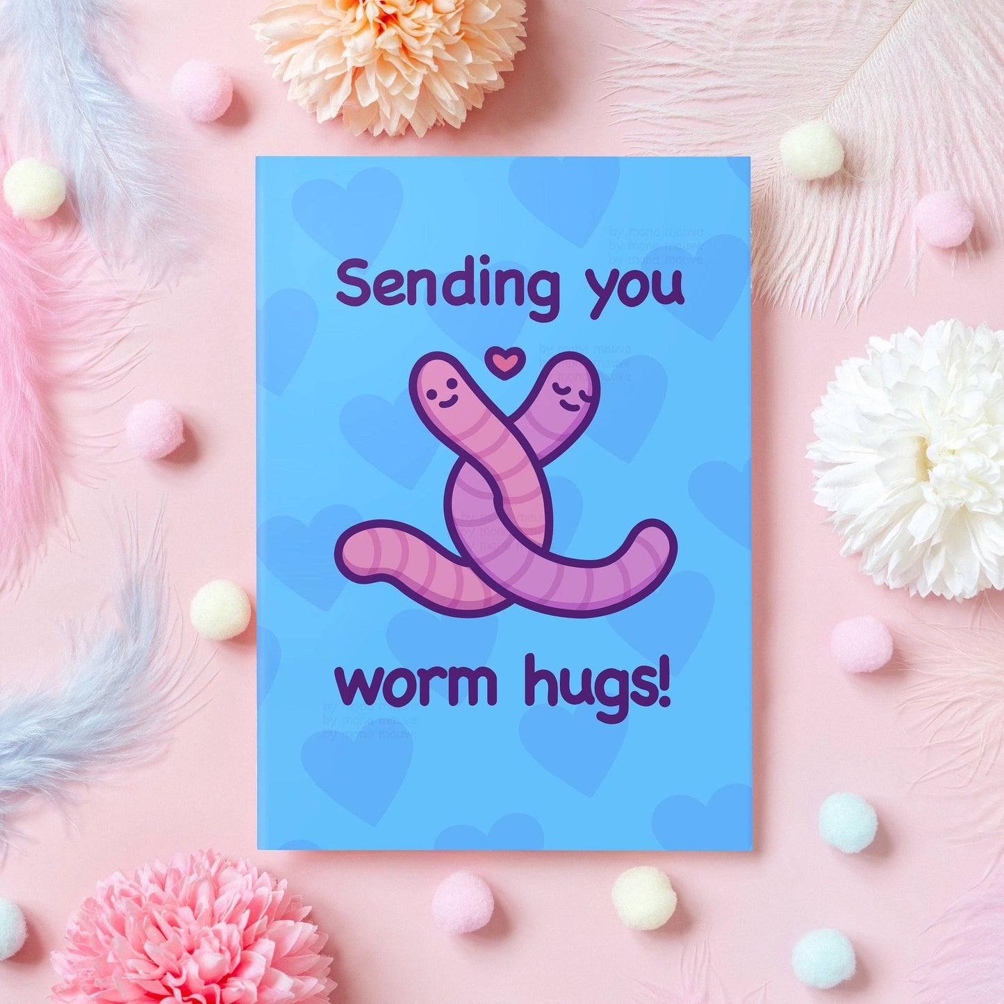 Sending You Worm Hugs! | Funny Love Card: A6