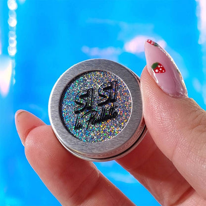 Fine silver holo glitter