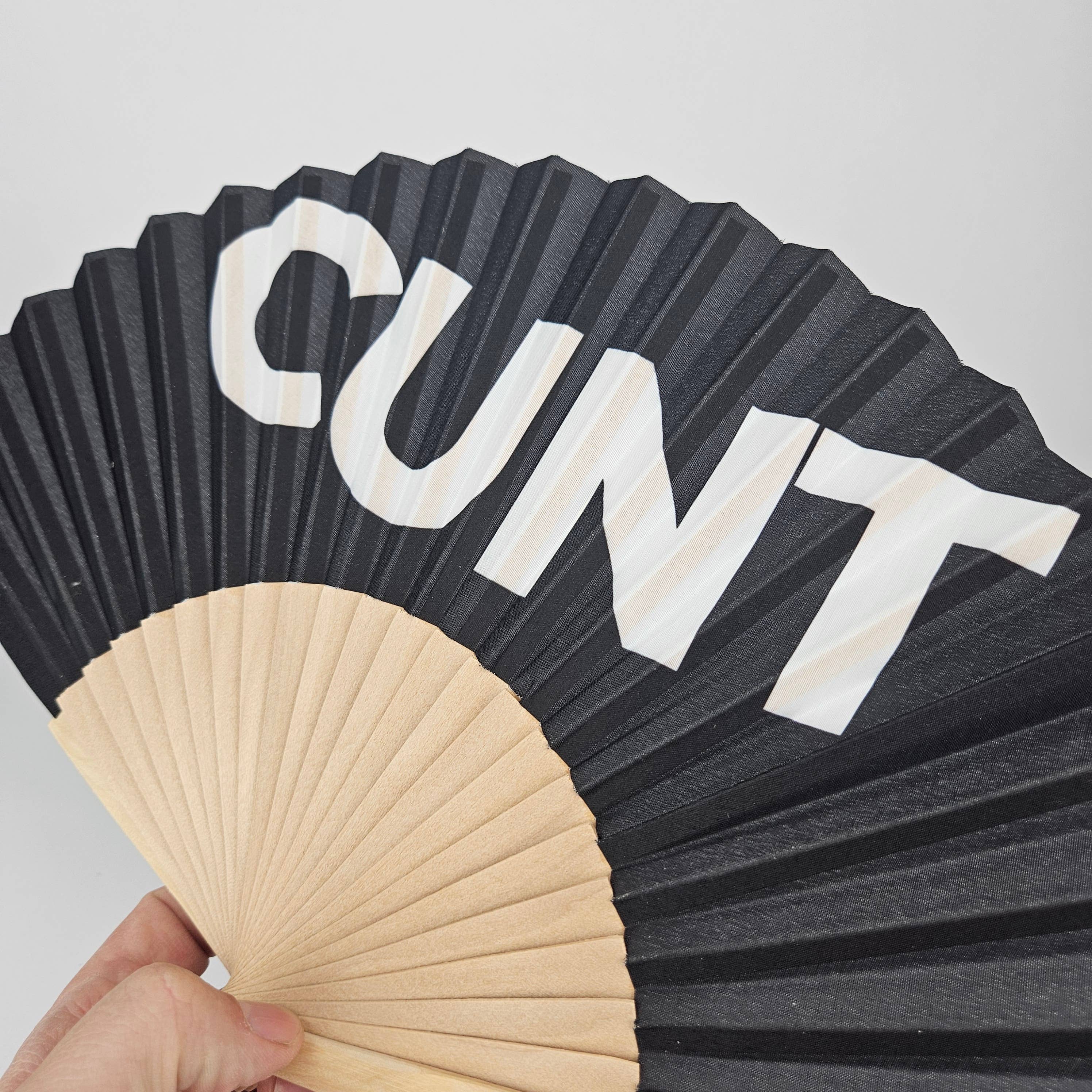 Small Folding Wood Hand Fan – Cunt