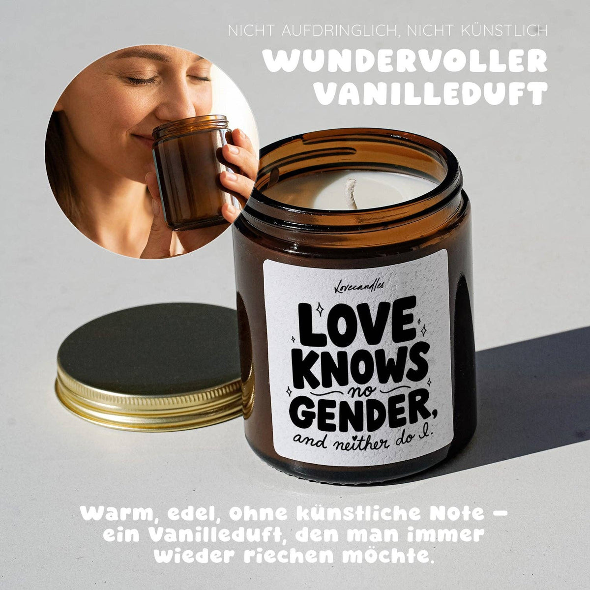 "Love knows no gender, and neither do I" Scented candle