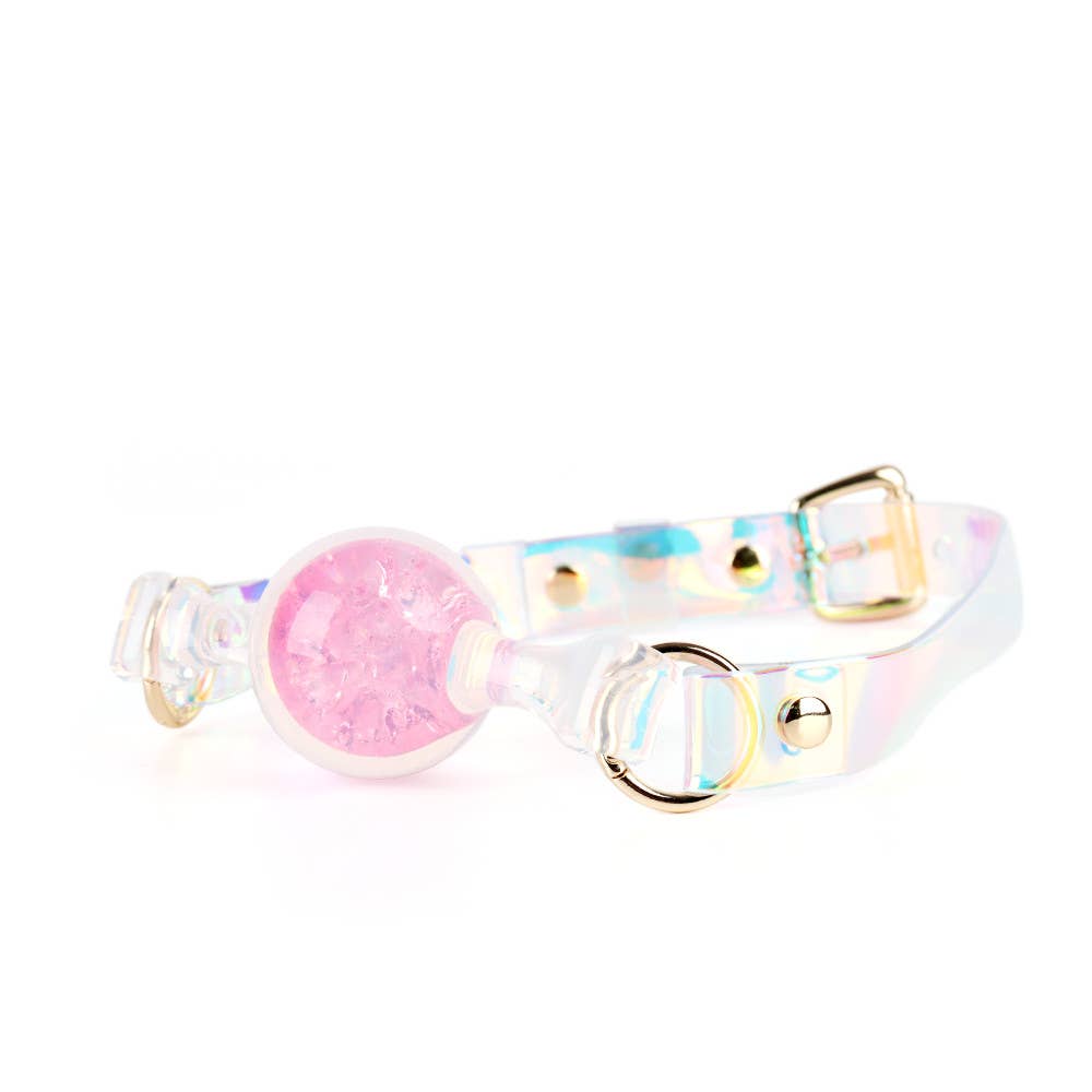 Crystal Ball Gag - Pink: S: 4 cm ball