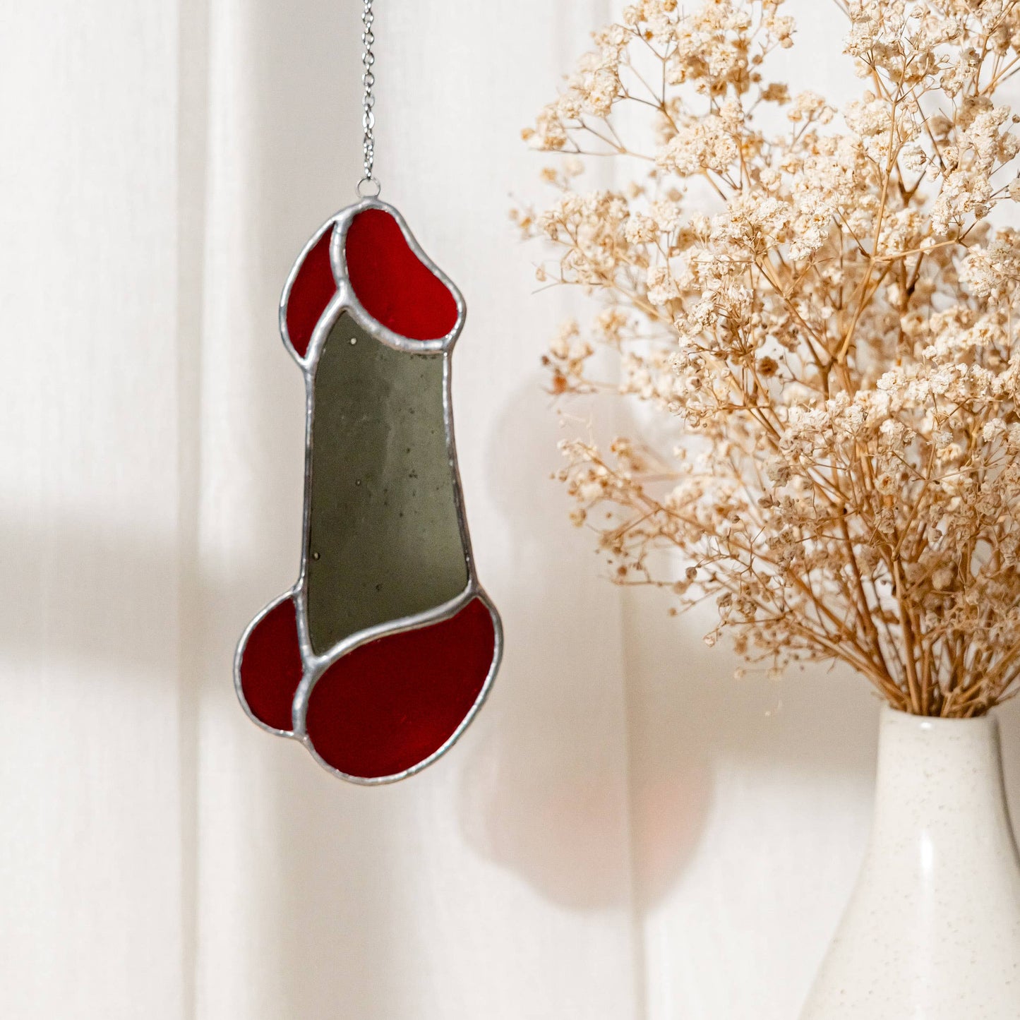 Stained Glass Penis -Red & Black