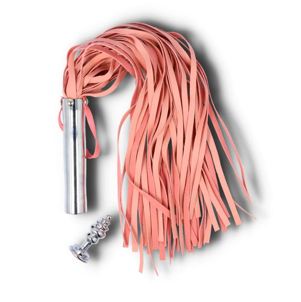 Flogger with buttplug