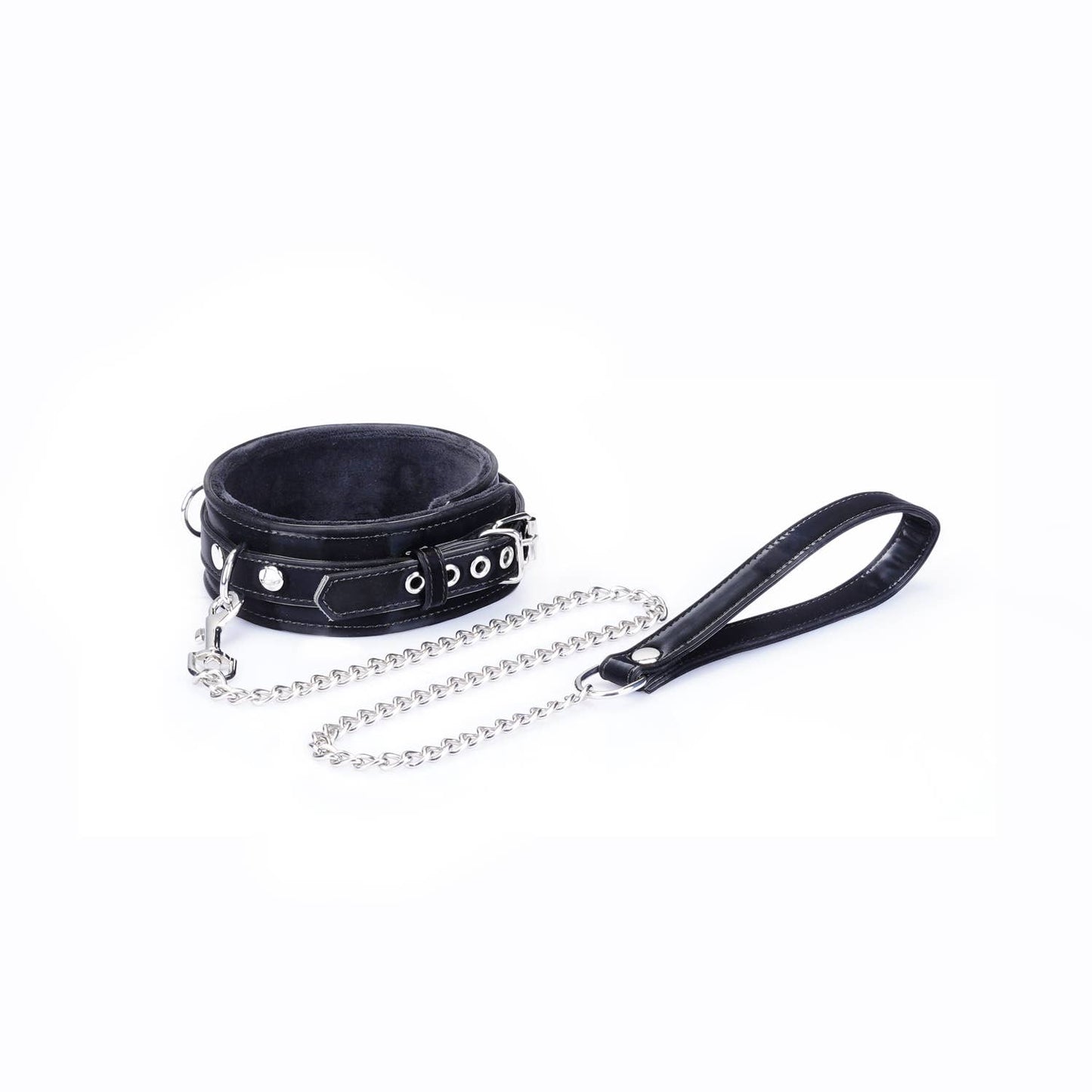 Metallic Shade Vegan Collar with Leash