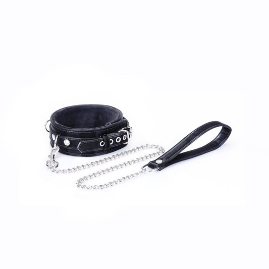 Metallic Shade Vegan Collar with Leash