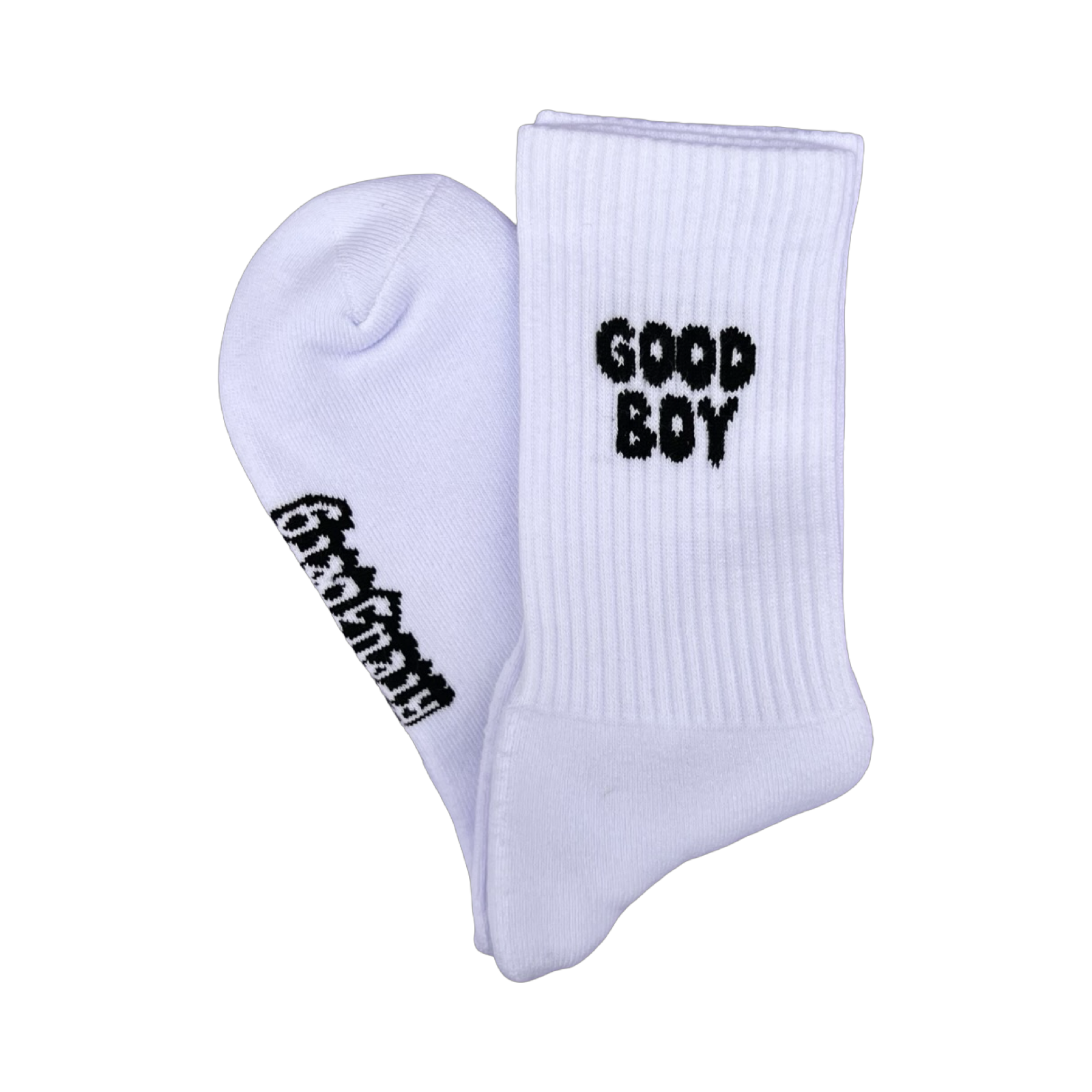 GOOD BOY Socks - White / Black