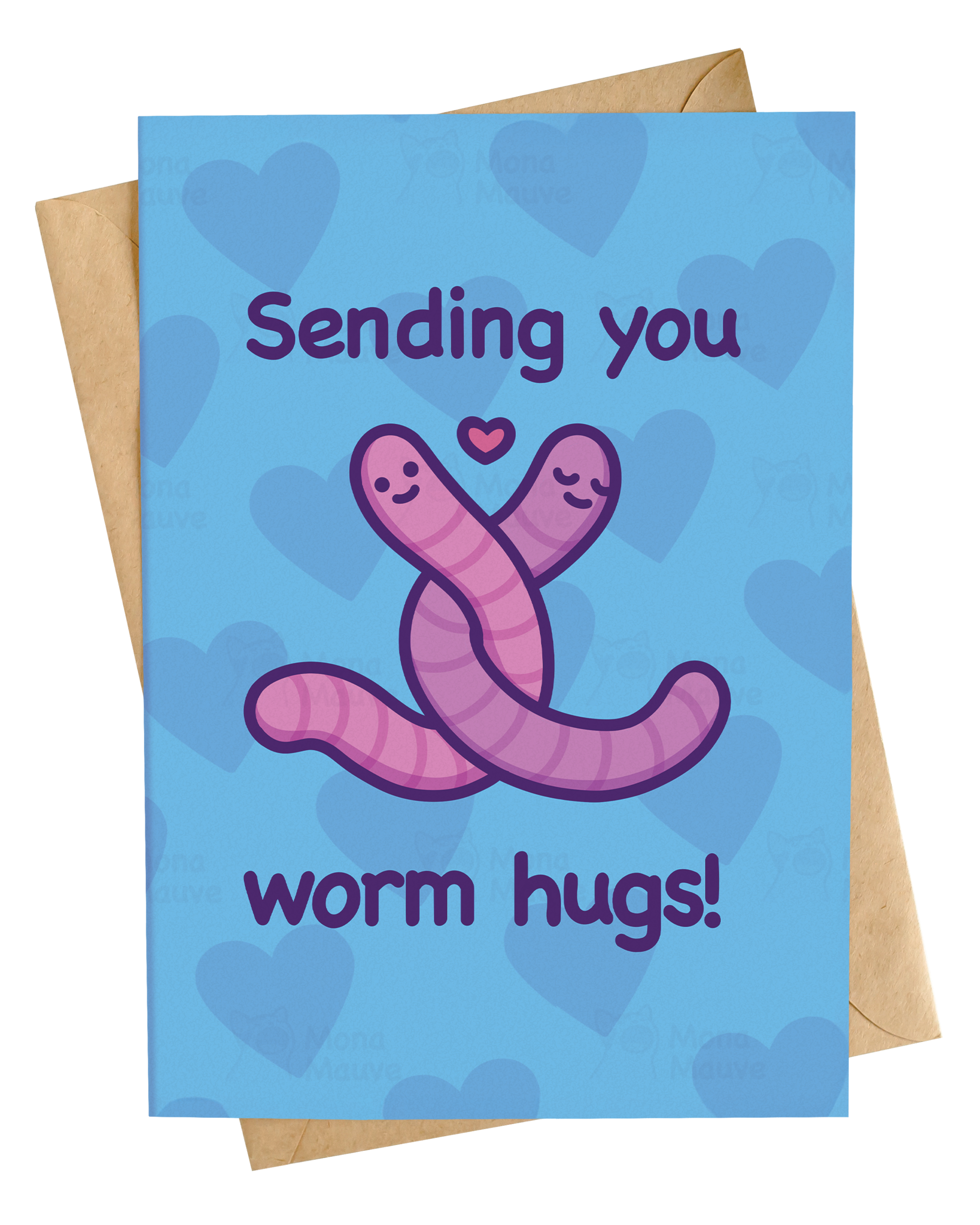 Sending You Worm Hugs! | Funny Love Card: A6