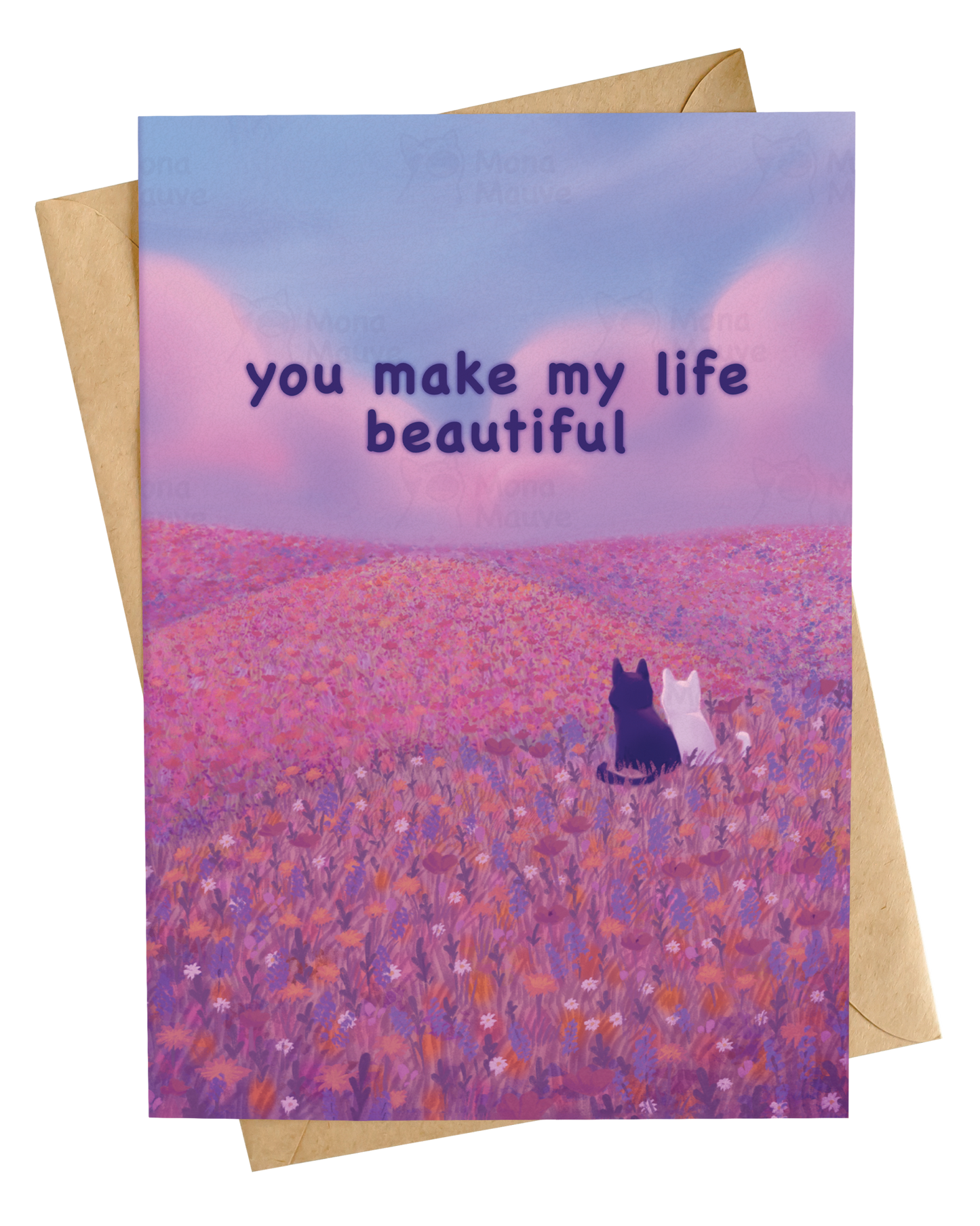 You Make My Life Beautiful | Cute Valentine's Day Card: A6
