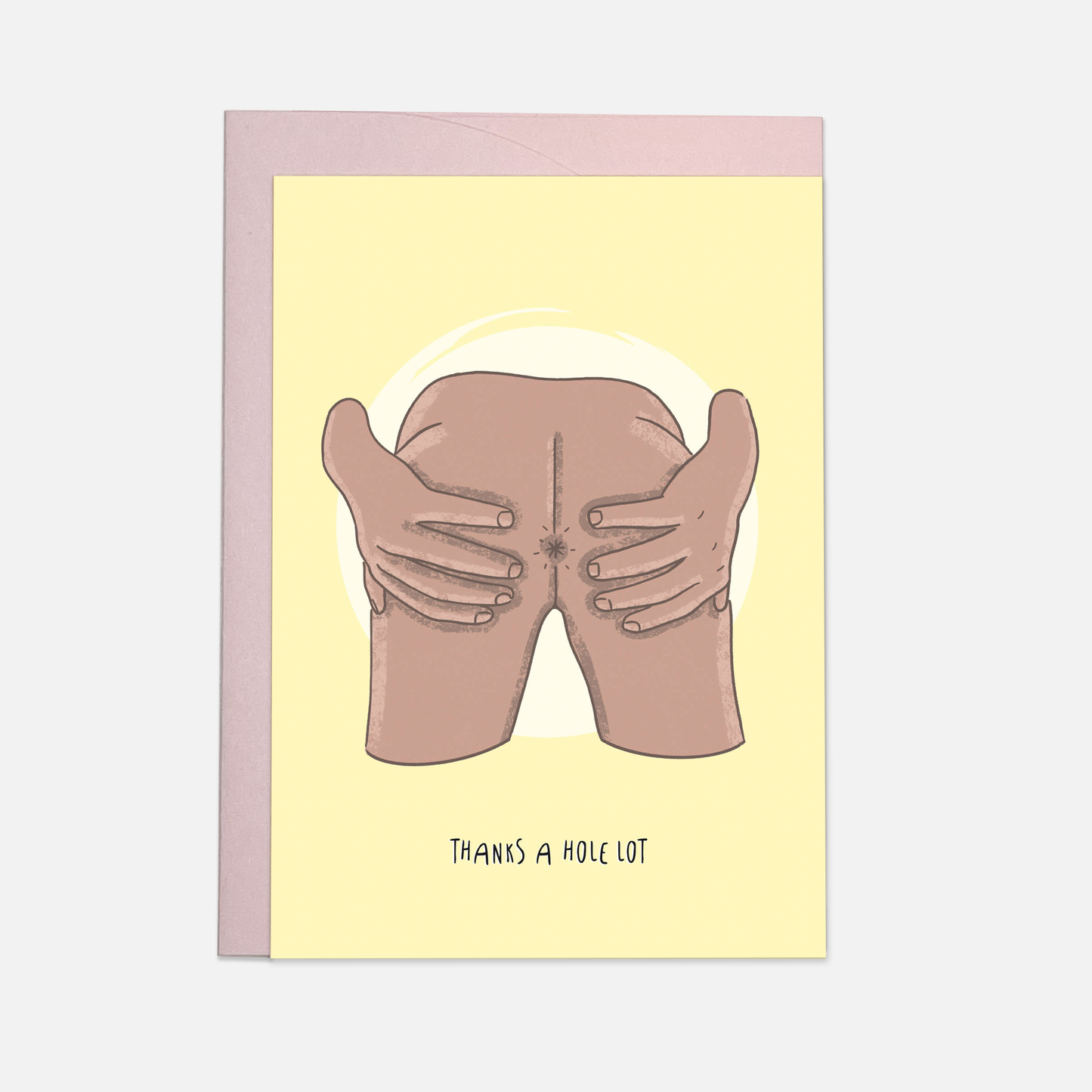 Thanks hole lot greeting card: White / Double