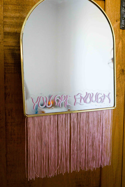 You Are Enough Mirror Sticker: You Are Enough Mirror Decal