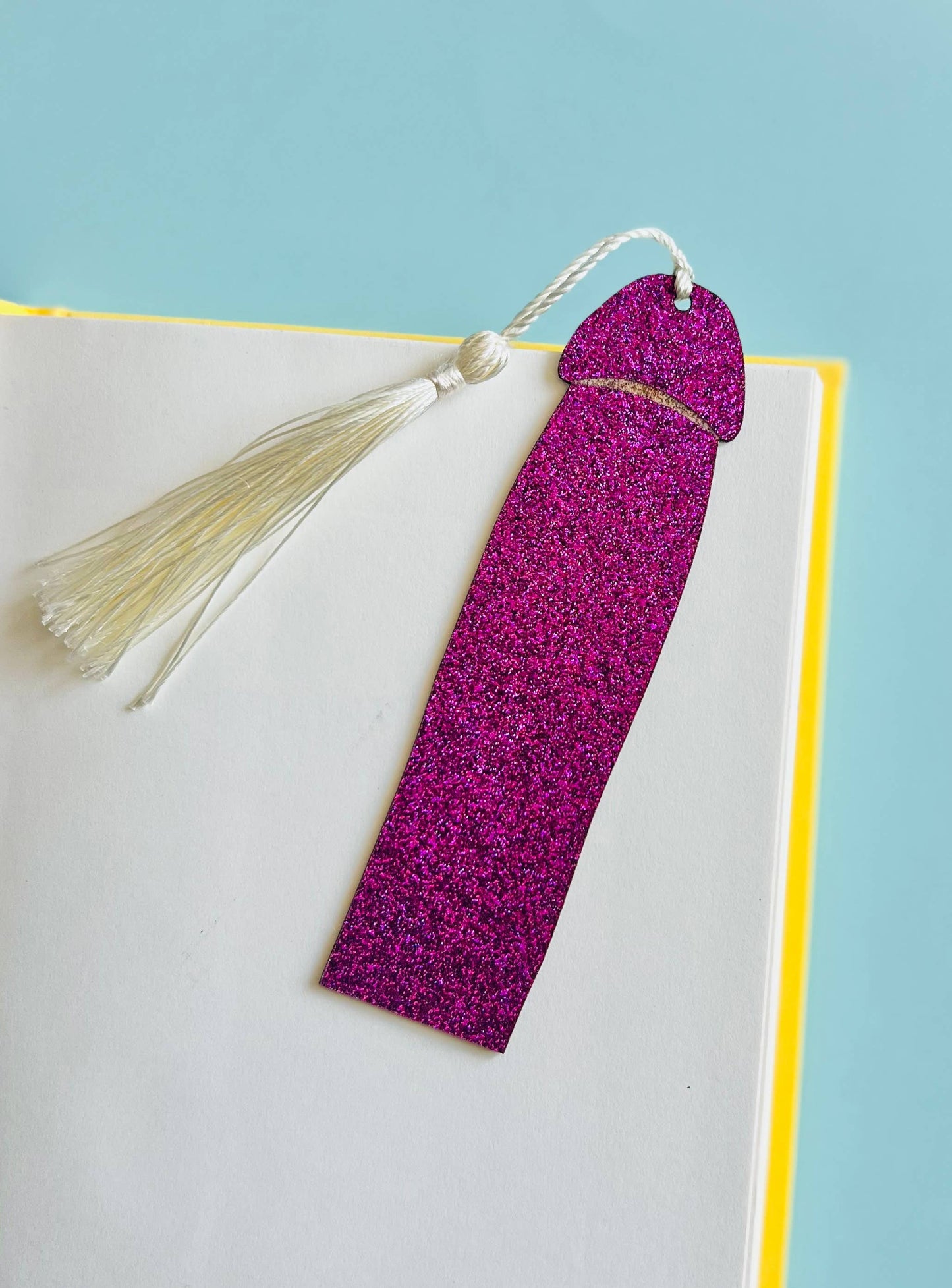 Glitter Cockmark™ Bookmark: Pink Galaxy