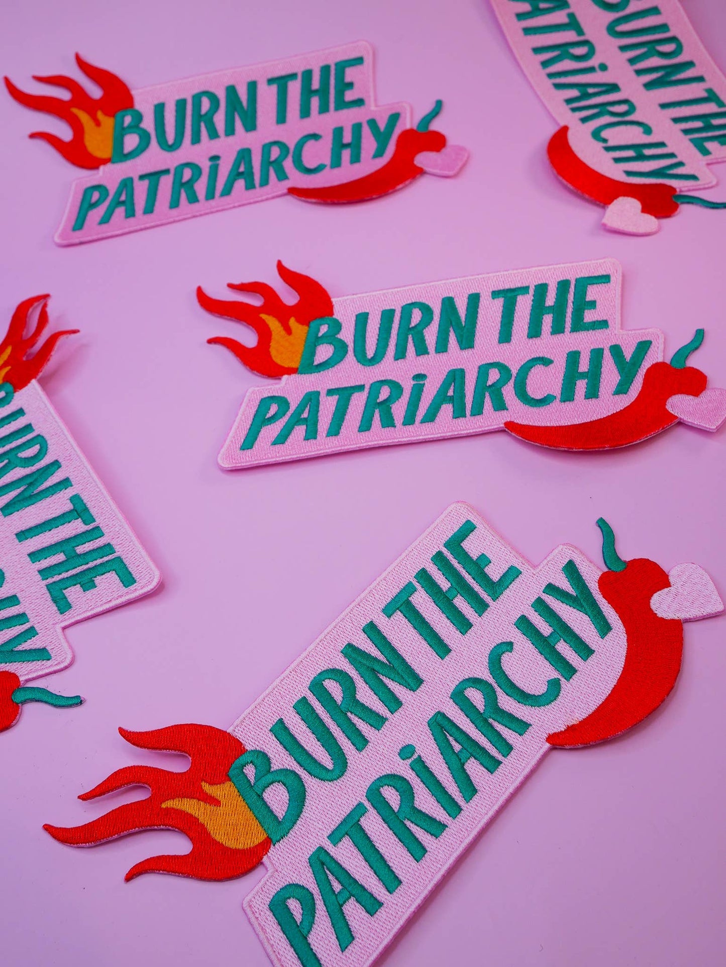 Iron-On Patch Burn the Patriarchy XL
