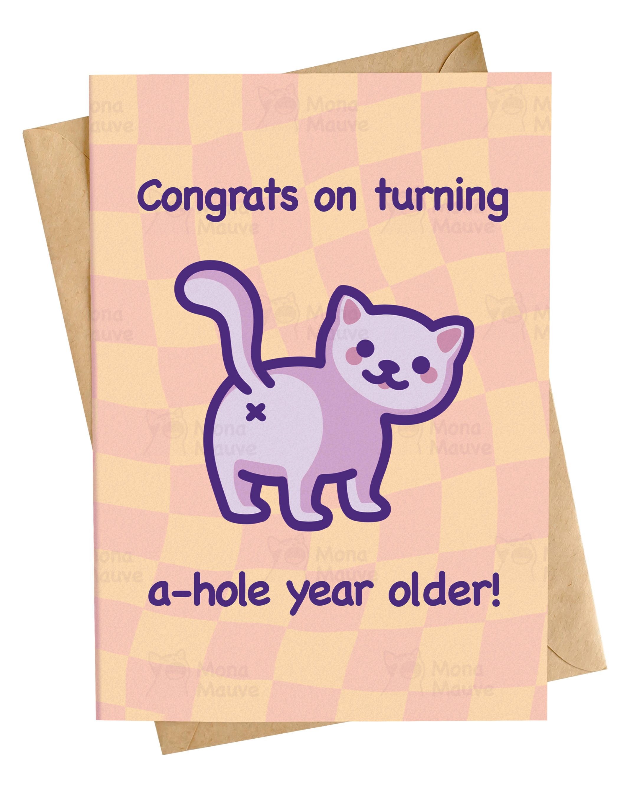 A-hole Year Older! | Funny Birthday Card | Cat Butt Meme: A6