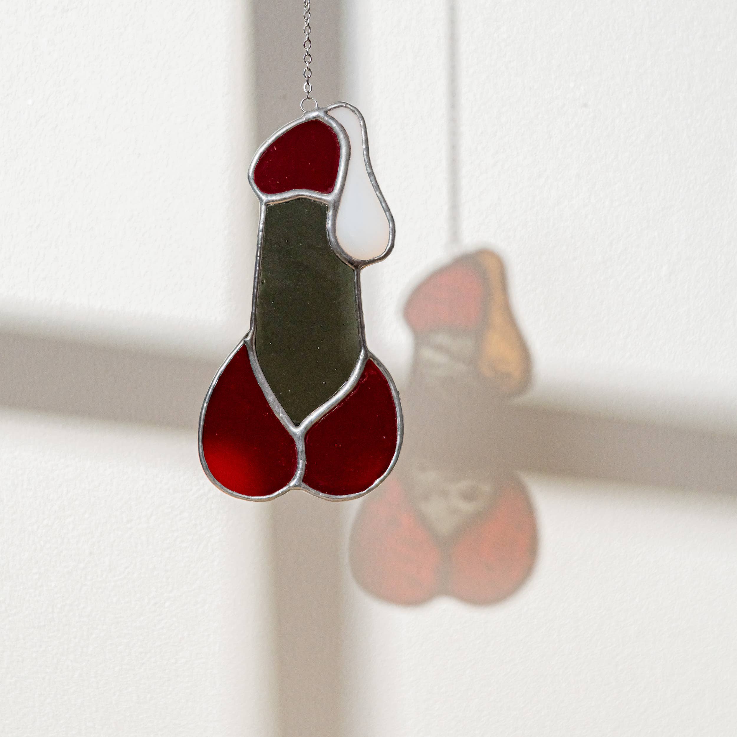 Stained Glass Penis Drip - Red & Black