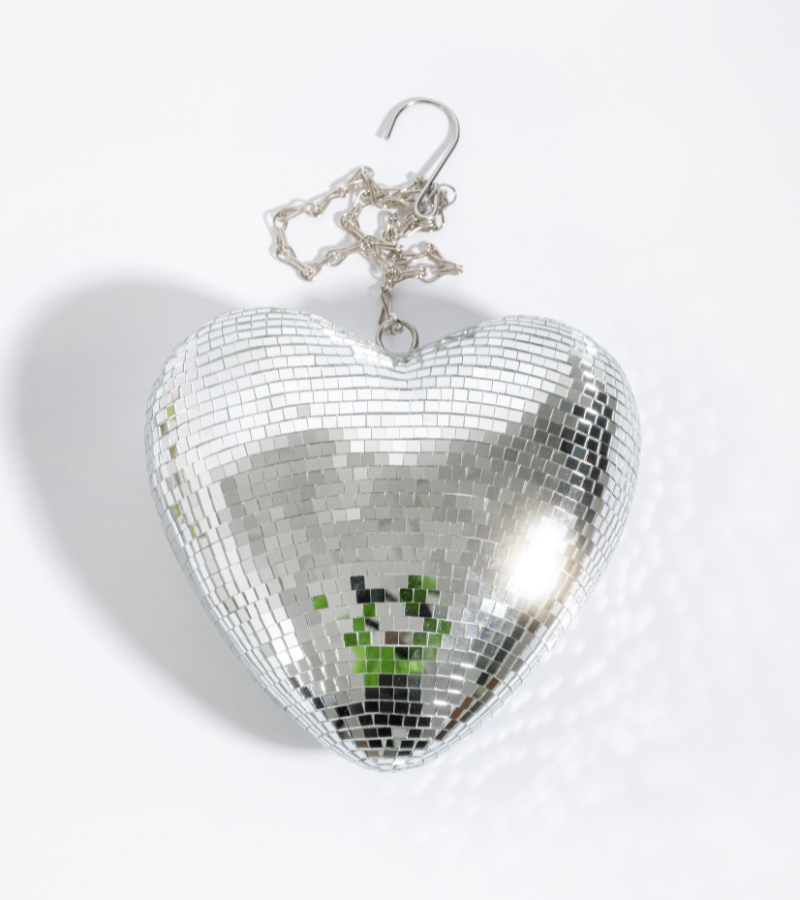 Disco heart to hang