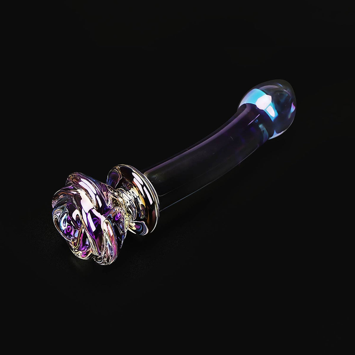 Liebe Seele Chroma Iridescent Sensual Glass Anal Butt Plug - Curved