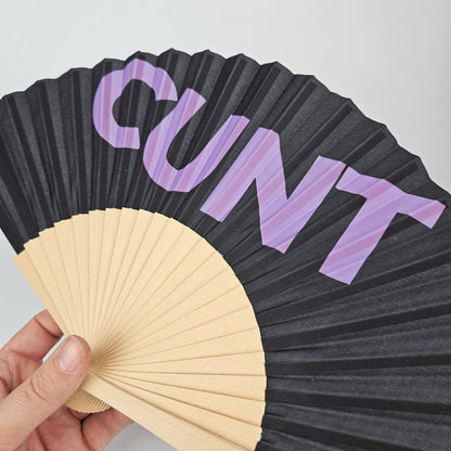 Small Folding Wood Hand Fan – Cunt
