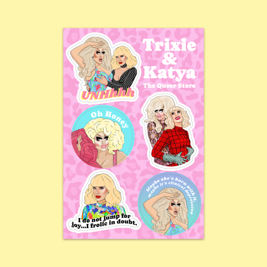 Trixie and Katya Sticker Sheet | LGBTQ+ | Queer | Drag Race