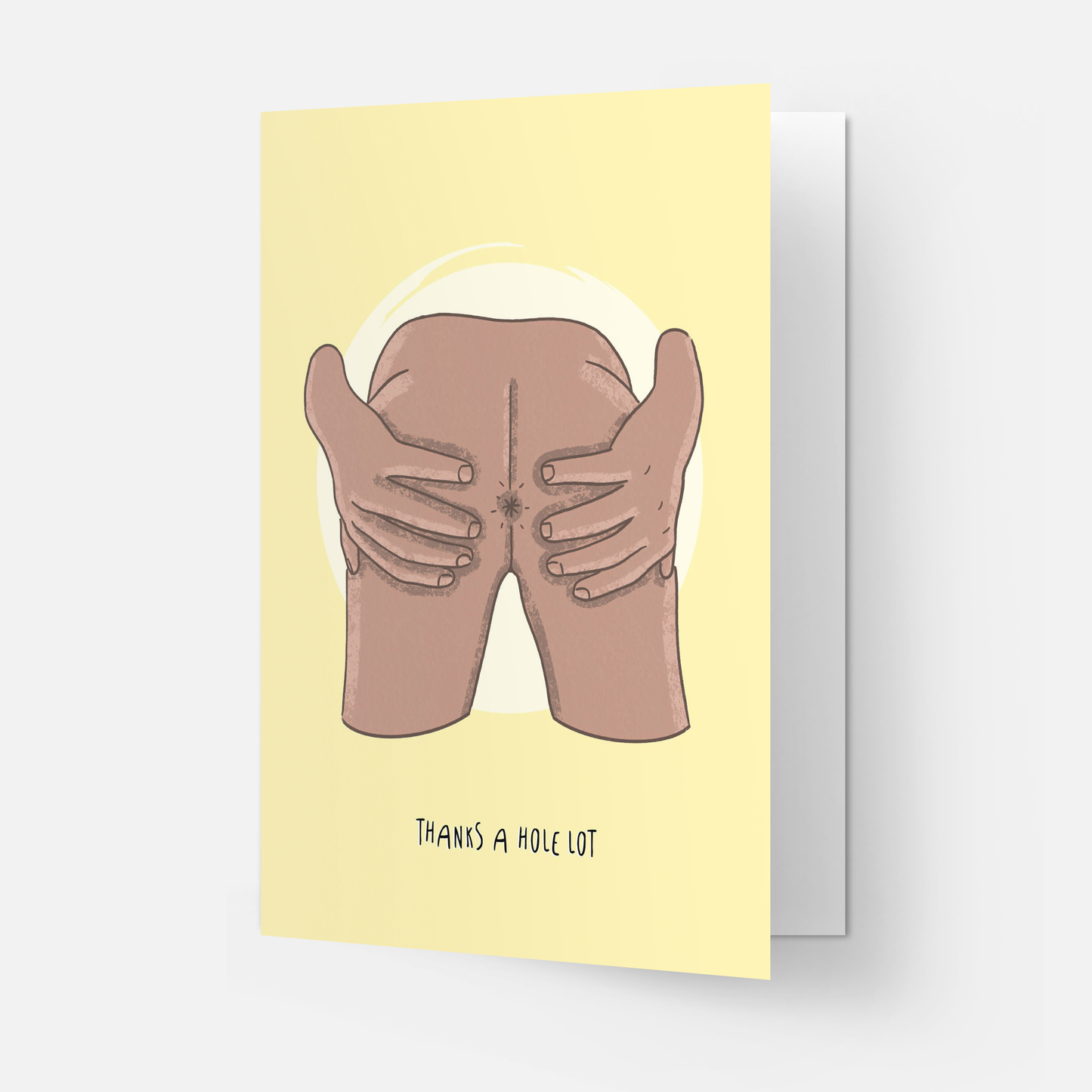 Thanks hole lot greeting card: White / Double