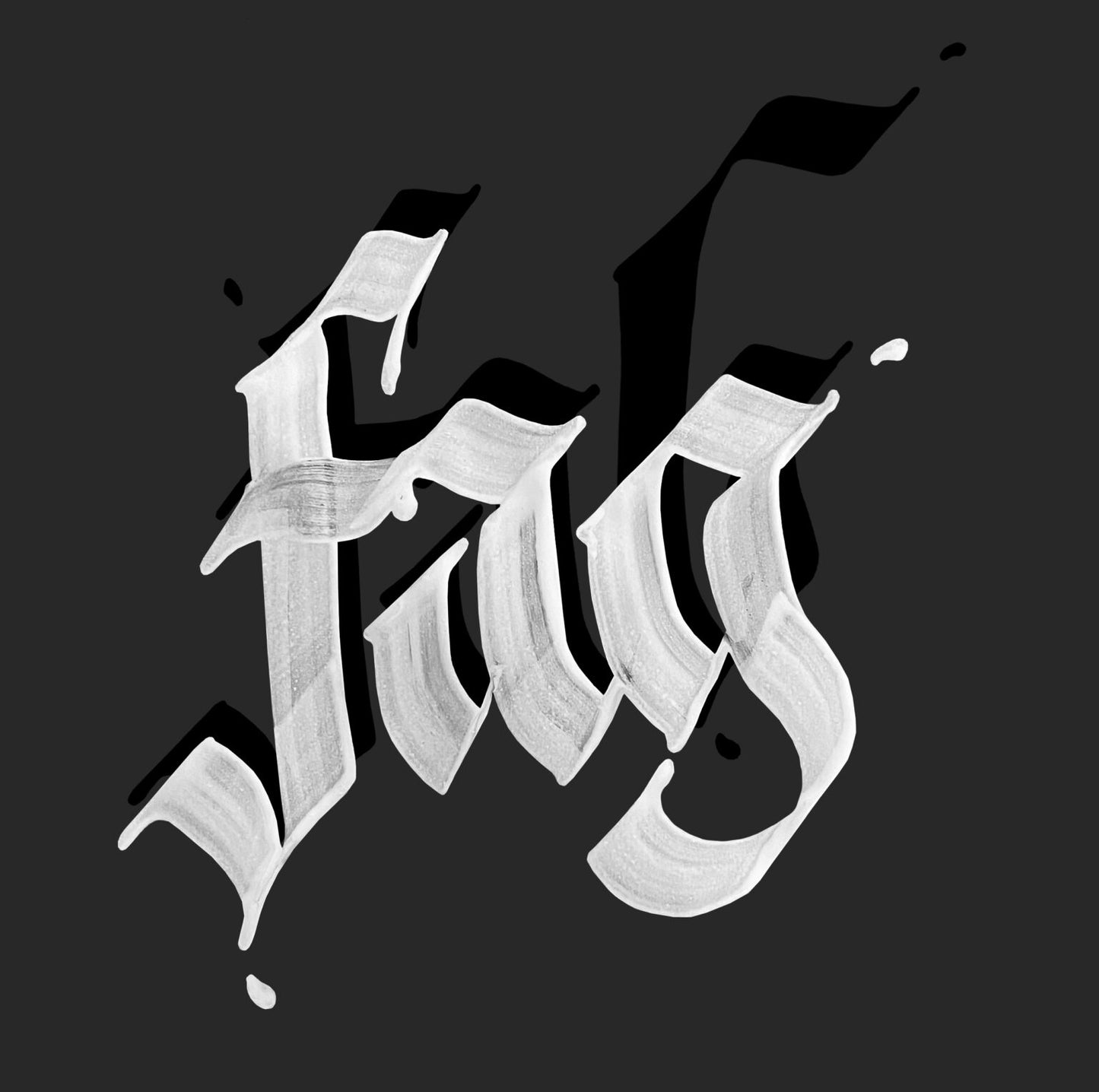 Big Iron-On Transfer "FAB FAG" Black