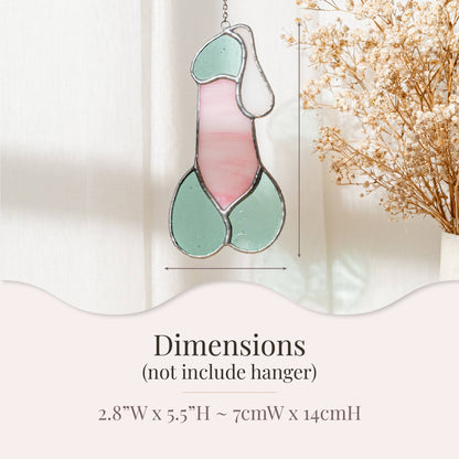 Stained Glass Penis Drip - Mint & Pink