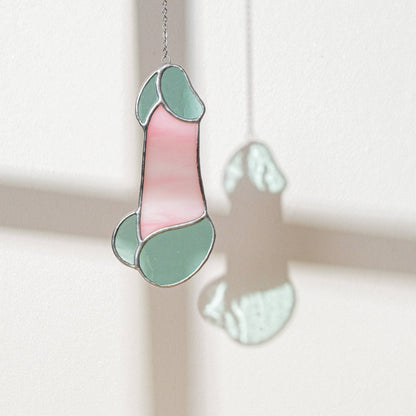 Stained Glass Penis - Pink & Mint