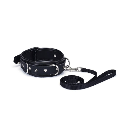 Vegan Fetish Collar and Leash with Stud