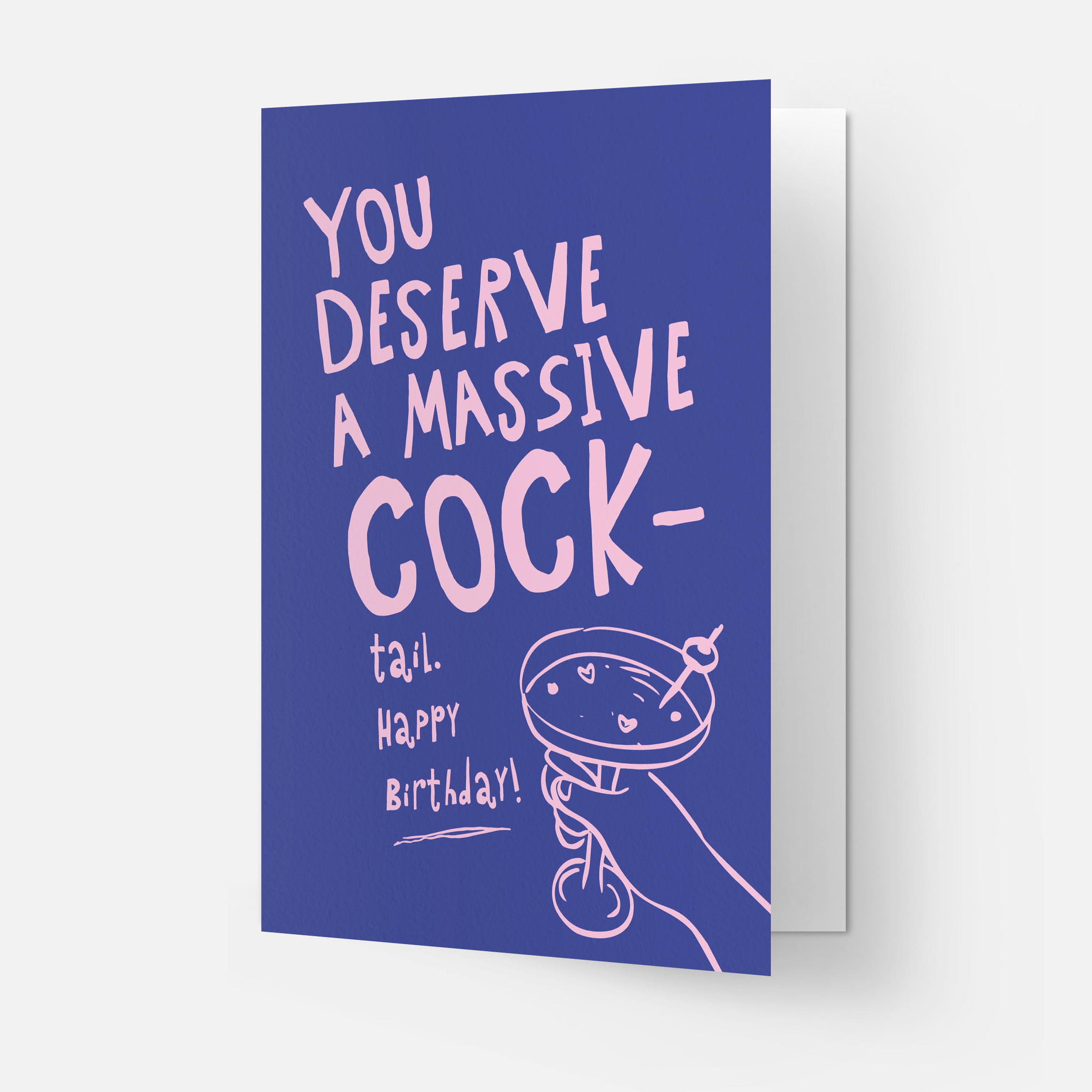 Massive cocktail - trending greeting card: Double folded