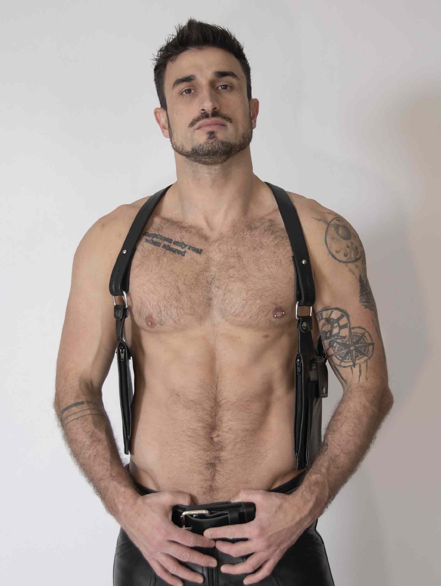 Mister B Leather Holster Harness Black