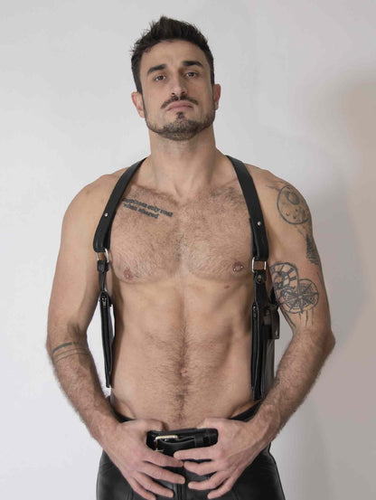 Mister B Leather Holster Harness Black