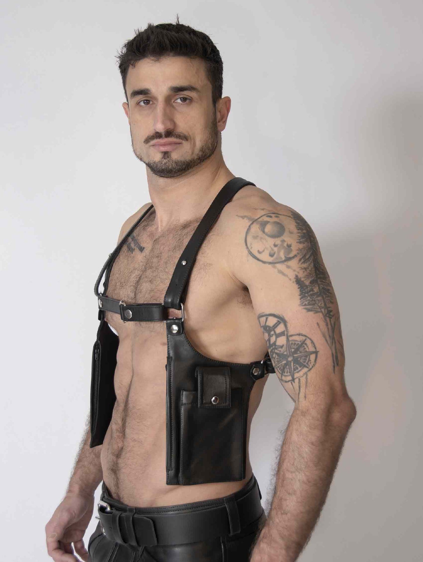 Mister B Leather Holster Harness Black