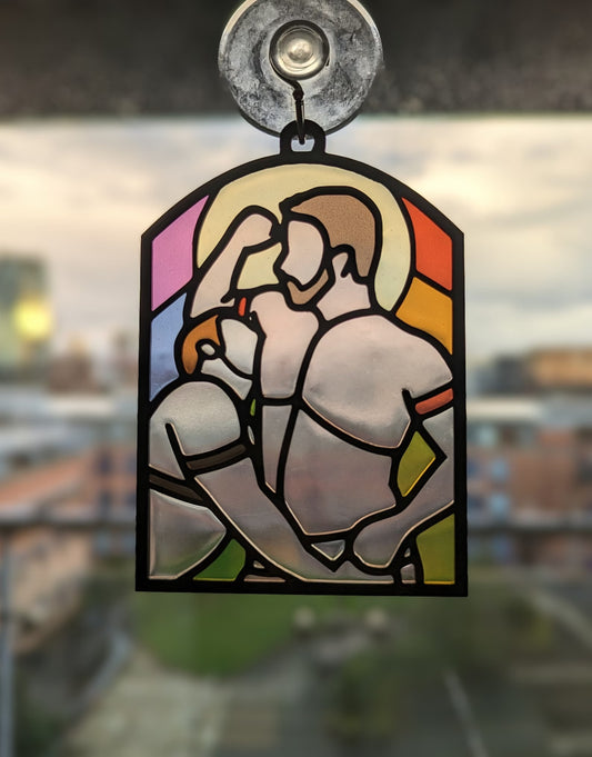 "Pit Pig" Kinky Stained Glass Style Resin Art