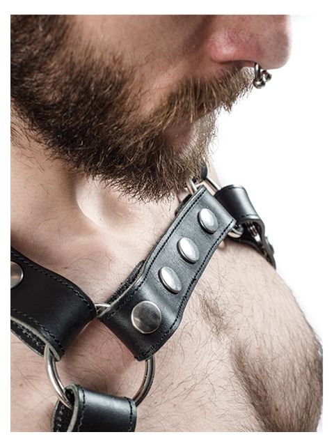 Mister B Leather X-Back Harness Black