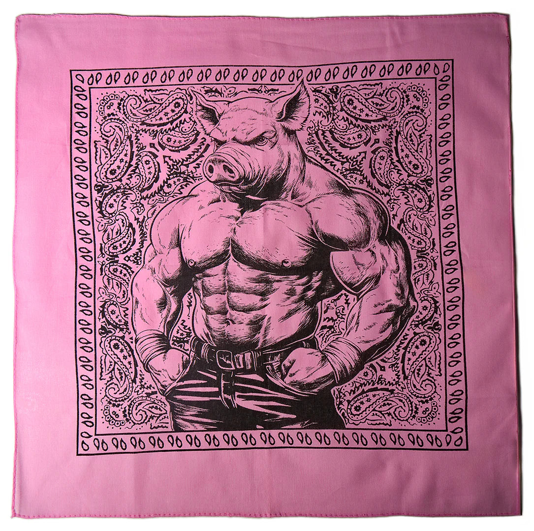 Muscle Pig Bandana — Bara Illustration