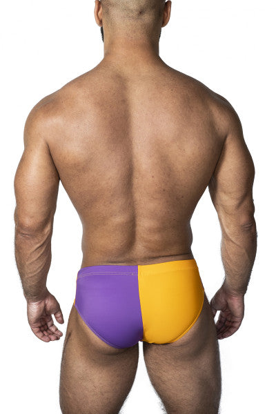 Swim Brief "Candy" Purple/Warm Yellow