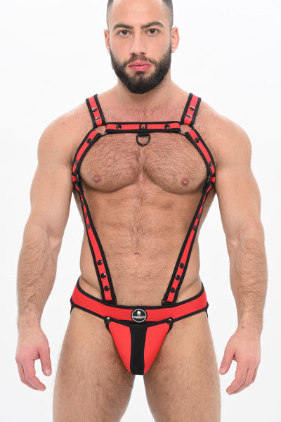 Body Harness "ARMY" Neoprene Black&Red
