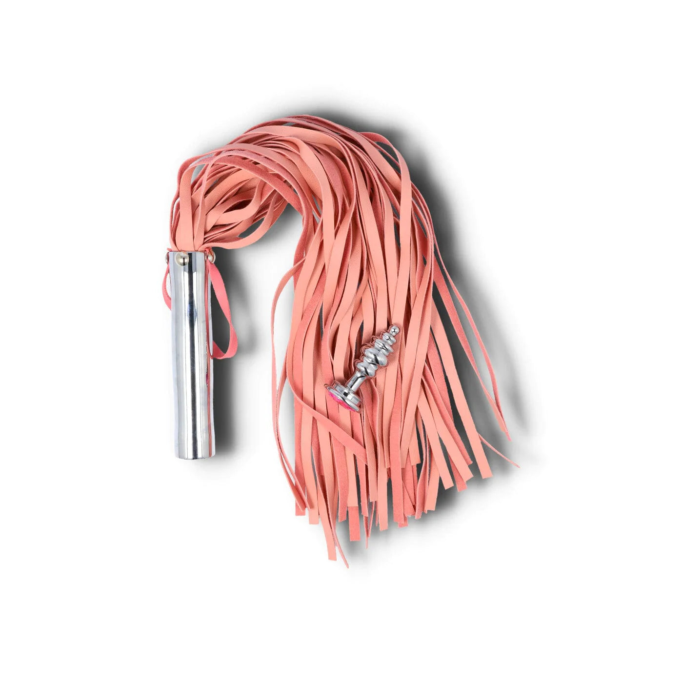 Pink flogger with included buttplug