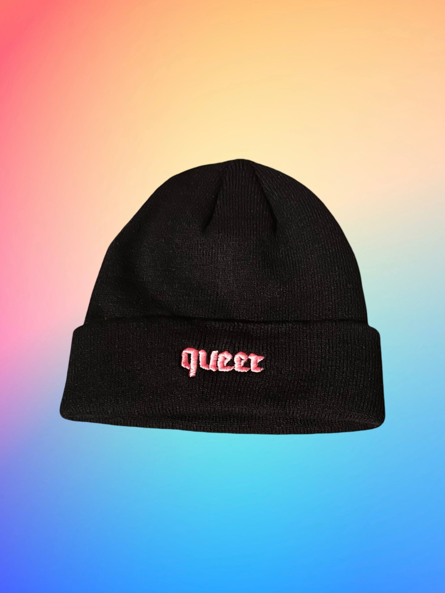 KK Beanie "Queer" black/pink