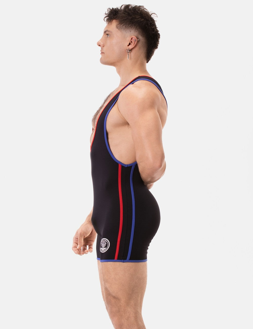 Singlet "Allan" Black/Red/Royal