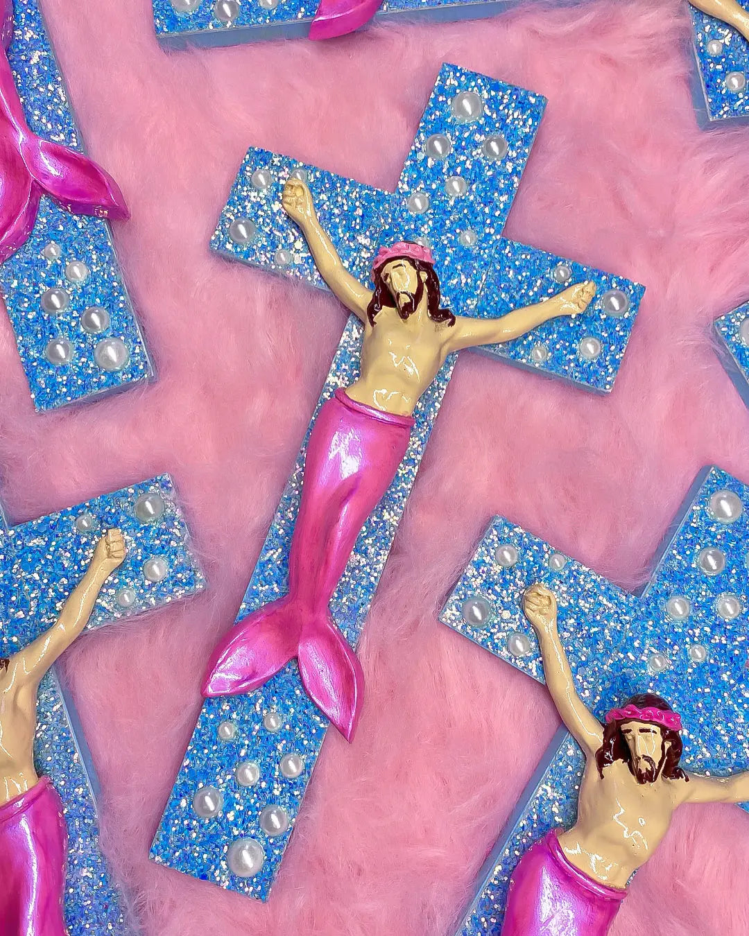 Jesus the Mermaid Crucifix