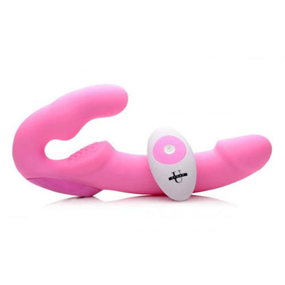 Silicone Strapless Strap On "Urge " with Remote control Pink