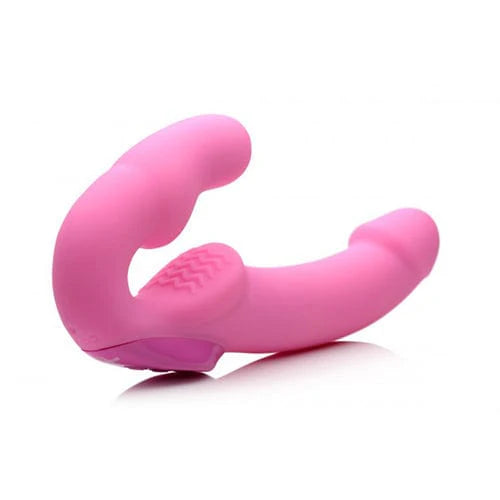 Silicone Strapless Strap On "Urge " with Remote control Pink